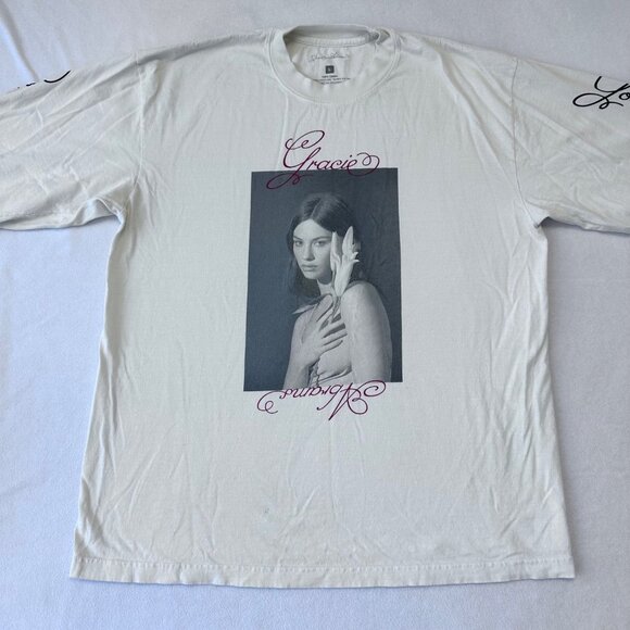 Gracie Abrams Good Riddance Tour Long Sleeve Shirt Size L Off White Tour Dates - Picture 3 of 12